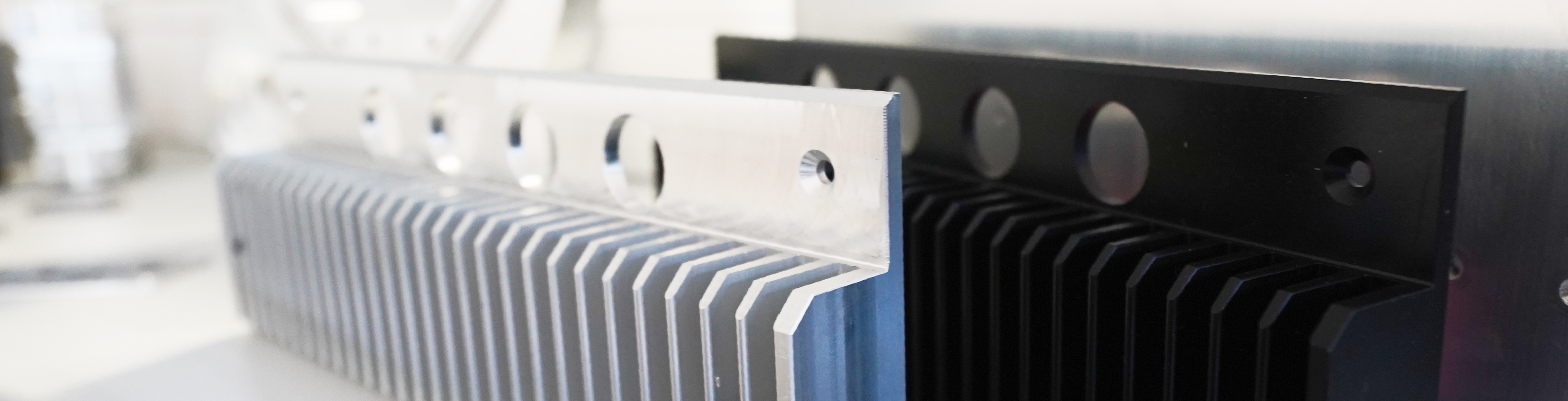 cooling fins heat sink surface natural and anodized example